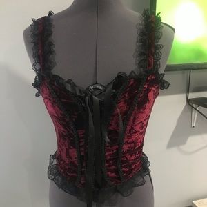 Beautiful blood red corset